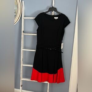 Calvin Klein Black and Red Dress